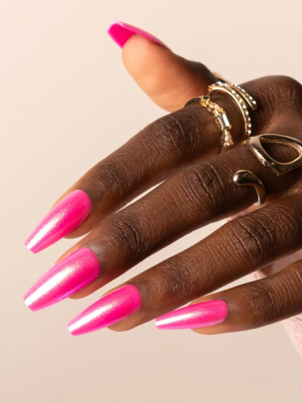 New Red Aspen Pink Press On Nail Joker Jersey Long Coffin
